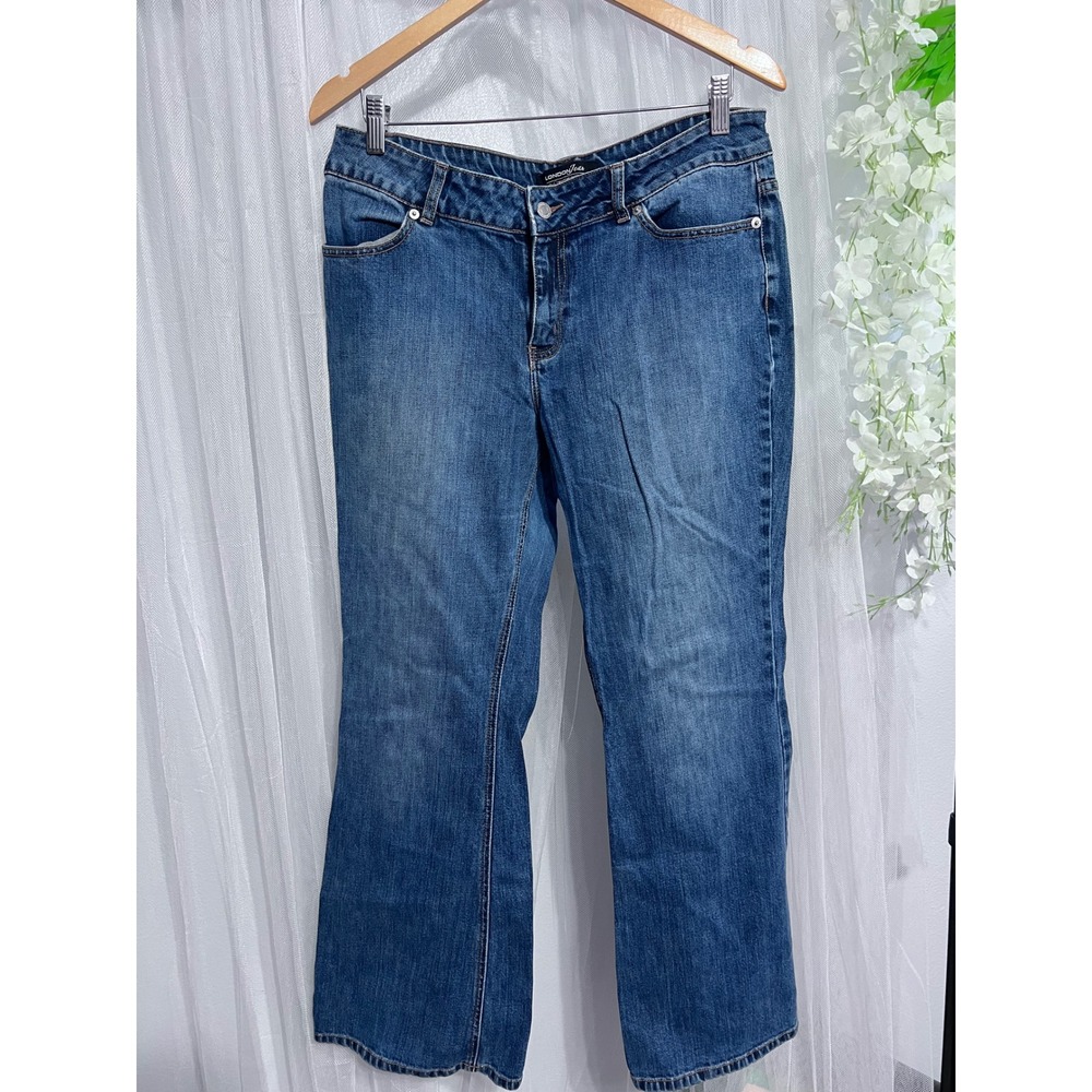 London Jean Victorias Secret Blue Bootcut Stretch Denim Jeans Womens 14